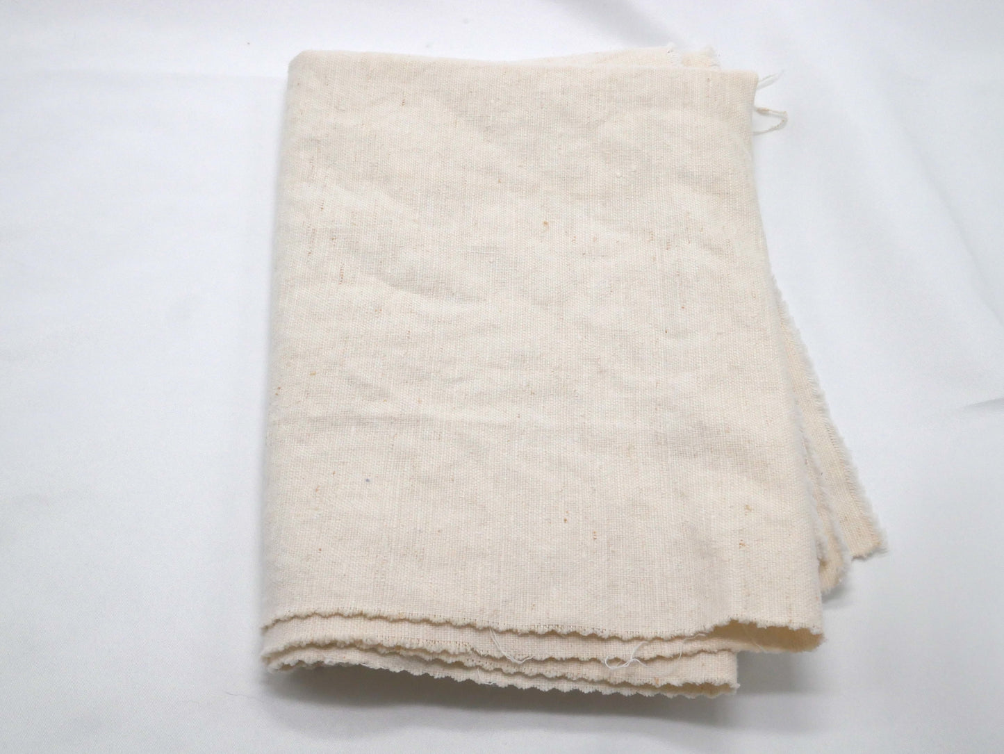 Cream Rough Weave Slub Fabric