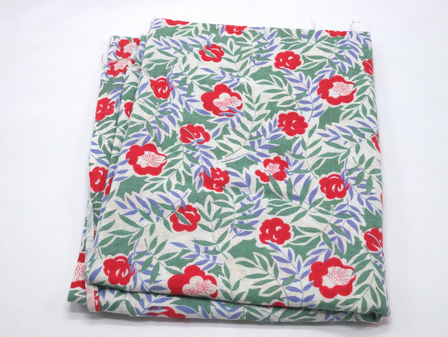 Lightweight Red Floral Fabric