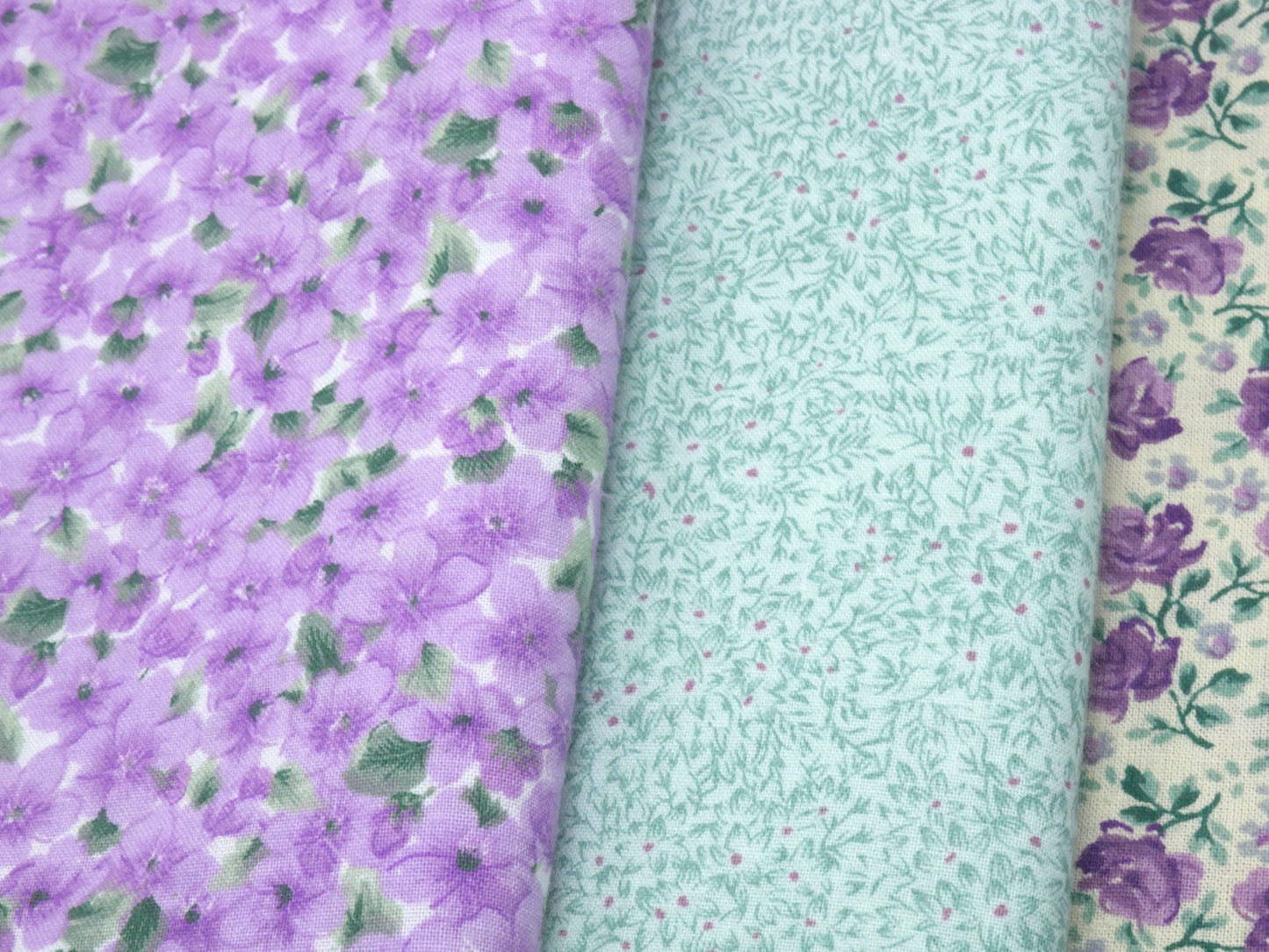 Spring Cotton Bundle - ½ Yard Purple Florals