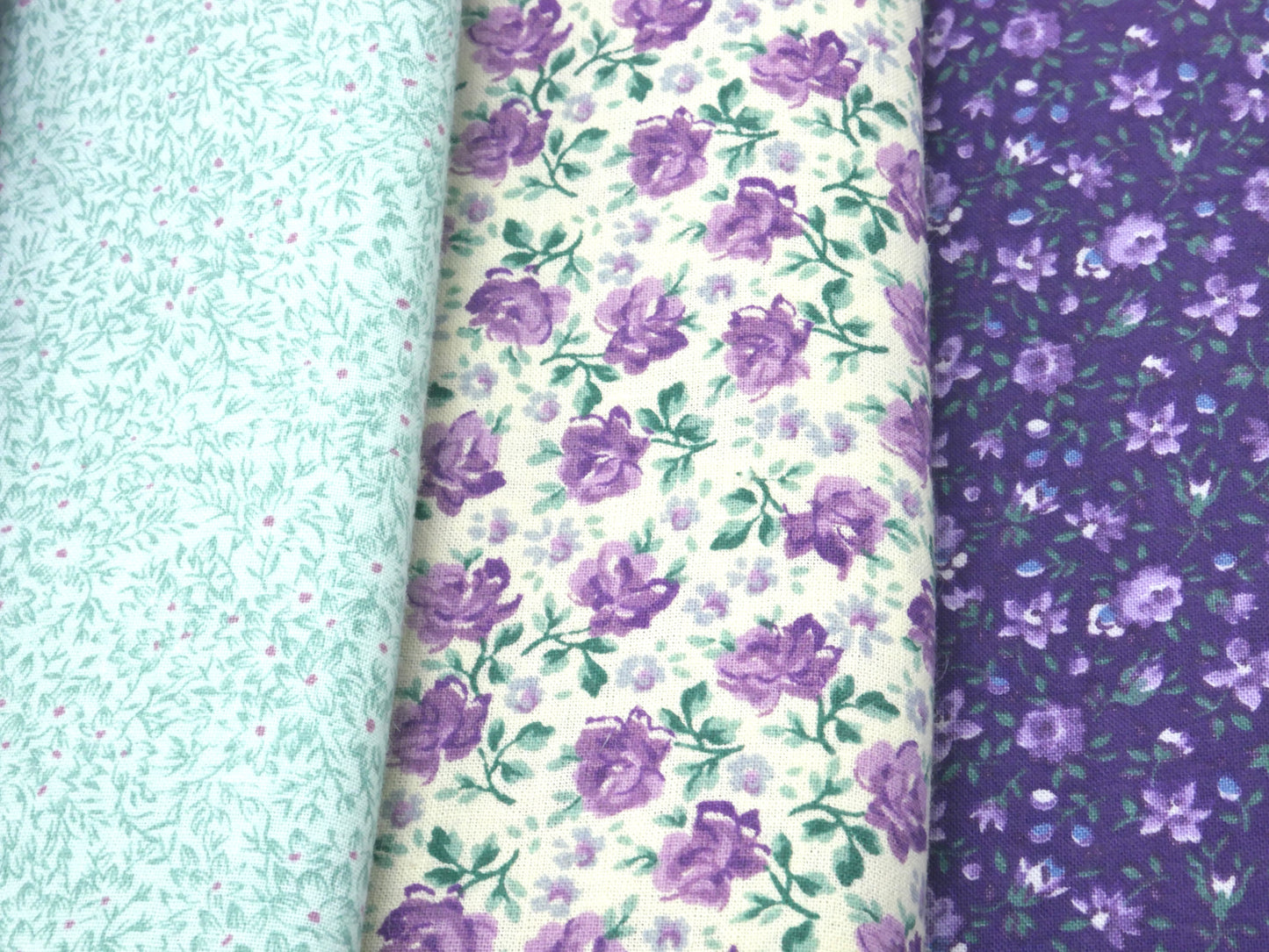 Spring Cotton Bundle - ½ Yard Purple Florals