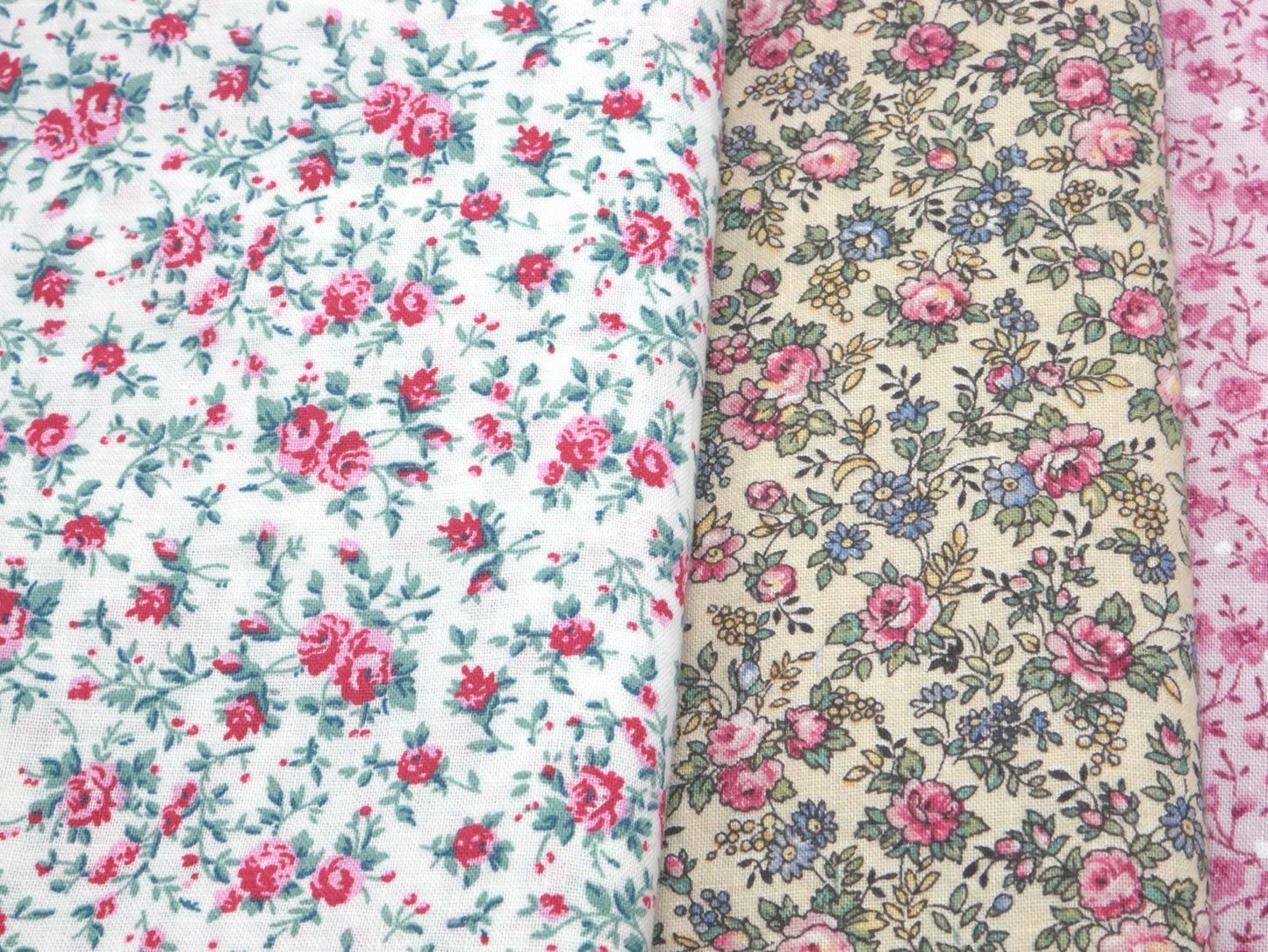 Spring Cotton Bundle - ½ Yard Pink Florals