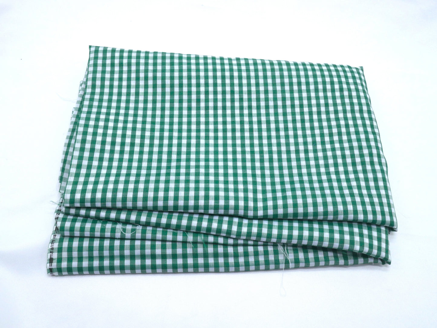 3 Yards - Hunter Green Gingham Fabric, Medium Check