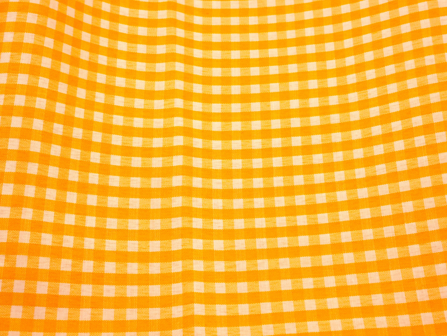 3 Yards - Golden Yellow Gingham Fabric, Medium Check