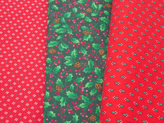 Quilter's Cotton Bundle - ½ Yard Holiday Prints