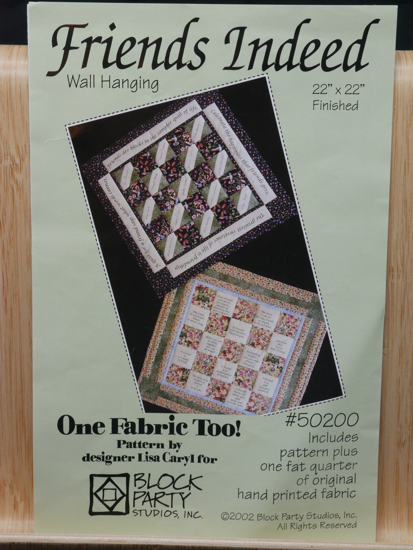 "Friends Indeed" Wall Hanging Sewing Pattern