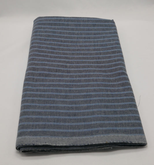 1 ⅞ Yards - Blue Striped Apparel Fabric