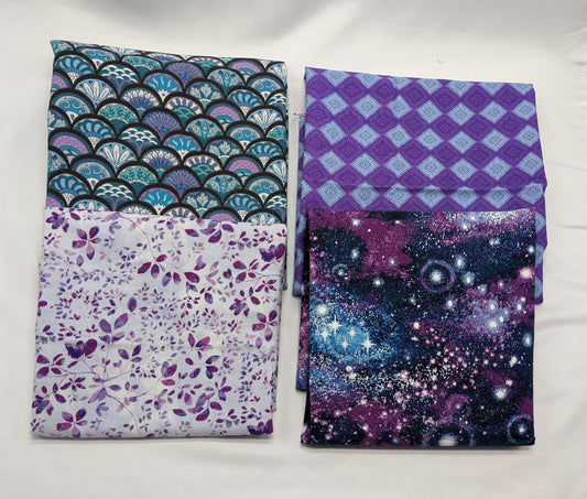 Quilters Cotton Bundle - ½ Yard Perfectly Patterned Purples